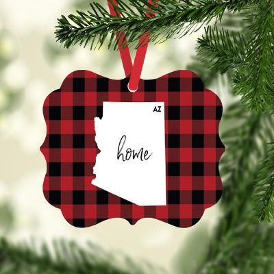 Plaid Fancy Frame Ornament Arizona Image 1
