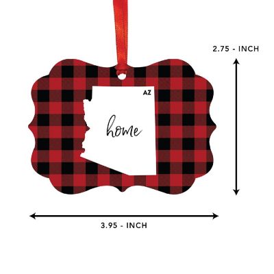 Plaid Fancy Frame Ornament Arizona Image 1