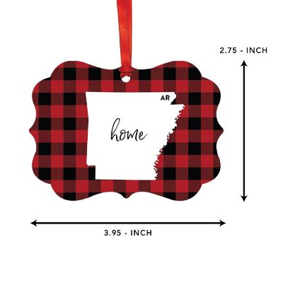 Plaid Fancy Frame Ornament Arkansas Image 1