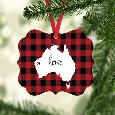 Plaid Fancy Frame Ornament Australia Image 1