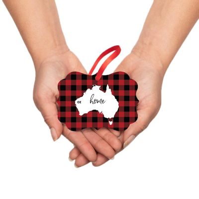 Plaid Fancy Frame Ornament Australia Image 2