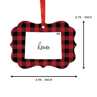 Plaid Fancy Frame Ornament Colorado Image 1