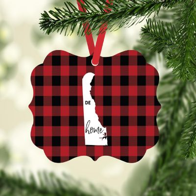 Plaid Fancy Frame Ornament Delaware Image 1