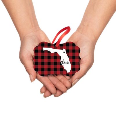 Plaid Fancy Frame Ornament Florida Image 2