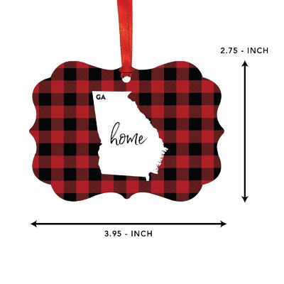 Plaid Fancy Frame Ornament Georgia Image 1