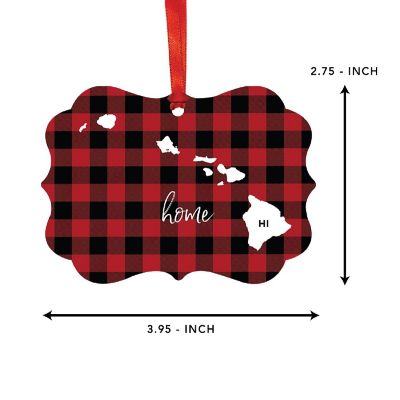 Plaid Fancy Frame Ornament Hawaii Image 1