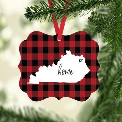 Plaid Fancy Frame Ornament Kentucky Image 1
