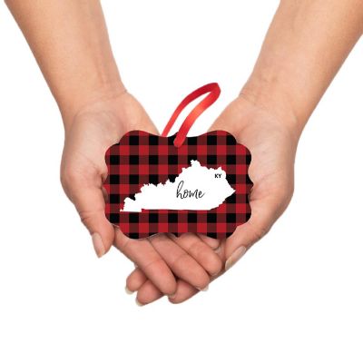 Plaid Fancy Frame Ornament Kentucky Image 1