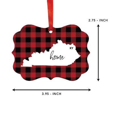 Plaid Fancy Frame Ornament Kentucky Image 2