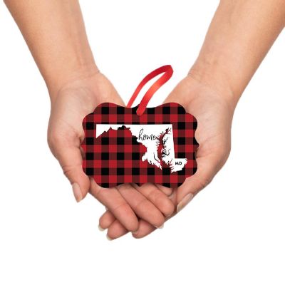 Plaid Fancy Frame Ornament Maryland Image 2
