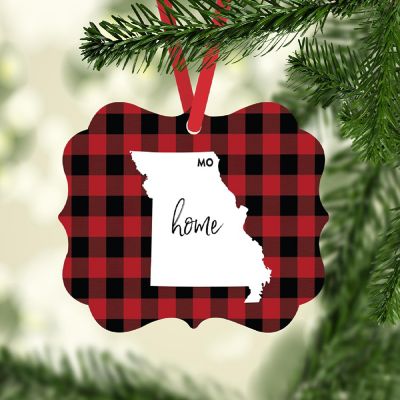 Plaid Fancy Frame Ornament Missouri Image 1