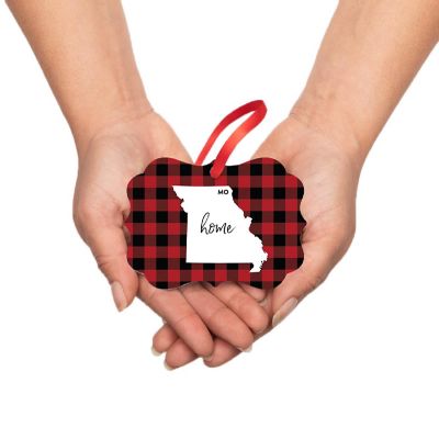 Plaid Fancy Frame Ornament Missouri Image 1