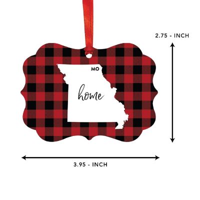 Plaid Fancy Frame Ornament Missouri Image 2