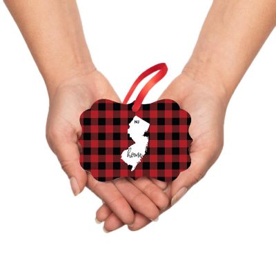 Plaid Fancy Frame Ornament New Jersey Image 2