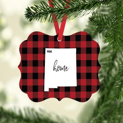 Plaid Fancy Frame Ornament New Mexico Image 1