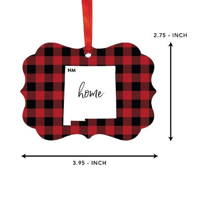 Plaid Fancy Frame Ornament New Mexico Image 2