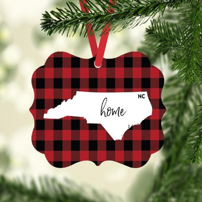 Plaid Fancy Frame Ornament North Carolina Image 2