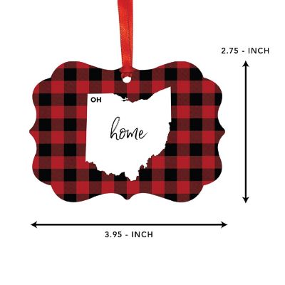 Plaid Fancy Frame Ornament Ohio Image 1