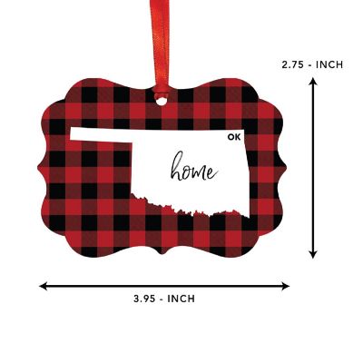 Plaid Fancy Frame Ornament Oklahoma Image 1