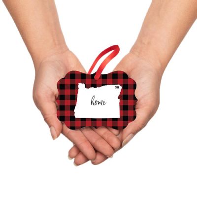 Plaid Fancy Frame Ornament Oregon Image 2