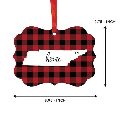 Plaid Fancy Frame Ornament Tennessee Image 1