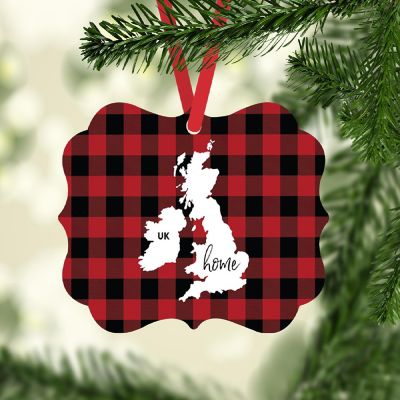 Plaid Fancy Frame Ornament UK Image 1