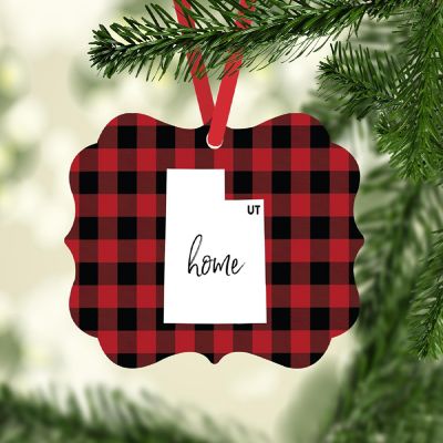 Plaid Fancy Frame Ornament Utah Image 1
