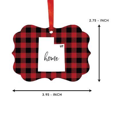 Plaid Fancy Frame Ornament Utah Image 1