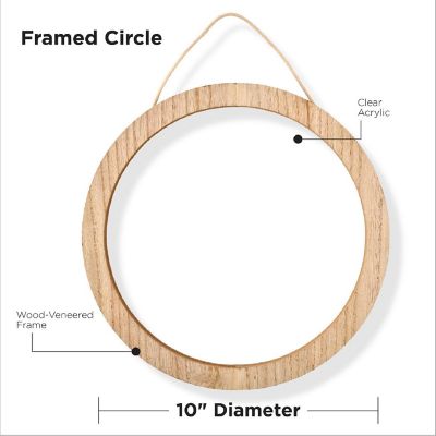 Plaid Fragment Effects Framed Surfaces-Circle 10" Image 1