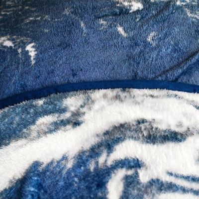 Planet Earth Round Fleece Throw Blanket  60 Inches Image 1