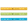 Plastic 12" Ruler, Flat, Translucent Assorted Colors, Pack of 36 Image 1