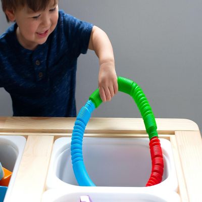 Plastic Sensory Pop Tube Fidget Toys  Set of 3  Blue, Red, Green Image 3