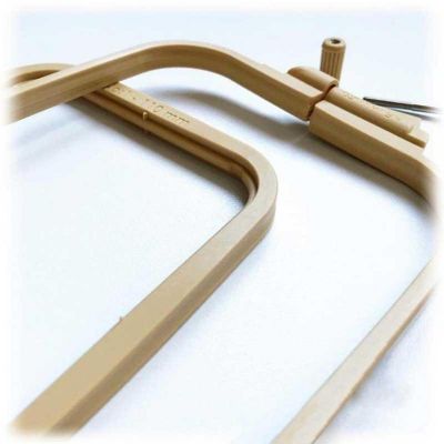 Plastic Square Hoop Nurge 170-12 Coffee Brown Image 1