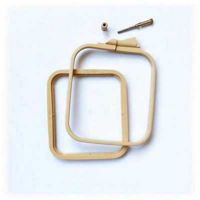 Plastic Square Hoop Nurge 170-12 Coffee Brown Image 3