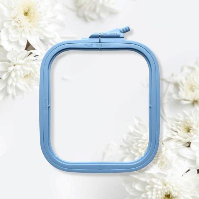 Plastic Square Hoop Nurge 170-12 Pastel Blue Image 1