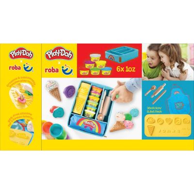 Play-Doh Creative Set: 6 Colors, Storage Box, Apron, Tools, 3D Mat, Kids 3+ Image 1