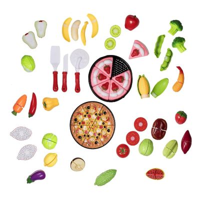 Play Food Kitchen Toys Set - 72 Piece Fake Fruits And Vegetables Image 2