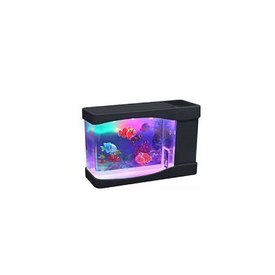 Playlearn Mini Jellyfish Aquarium Artificial Fish Tank with Moving Fish Image 1