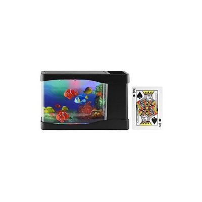 Playlearn Mini Jellyfish Aquarium Artificial Fish Tank with Moving Fish Image 1