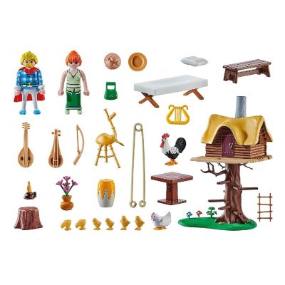 Playmobil 71016 Asterix: Cacofonix With Treehouse Building Set Image 1
