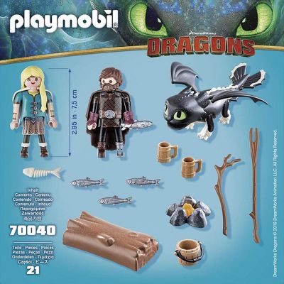 Playmobil How to Train Your Dragon III Hiccup &amp; Astrid with Baby Dragon Image 2