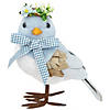 Plush Bluebird with Gingham Bow Easter Figurine - 7.25" Image 1