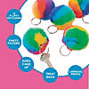 Plush Rainbow Pom-Pom Keychains - 12 Pc. Image 2