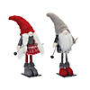 Plush Winter Gnome On Skis (Set Of 2) 14.5"H Polyester Image 1