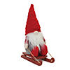 Plush Winter Gnome On Sled (Set Of 2) 13.5"H Polyester Image 1