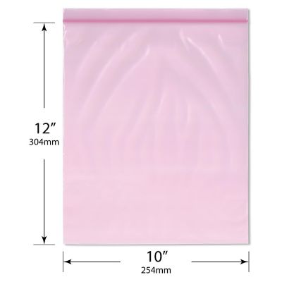 Plymor 10" x 12" (Pack of 100), 4 Mil Heavy Duty Anti-Static Zipper Reclosable Plastic Bags Image 1