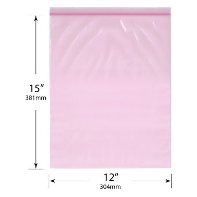 Plymor 12" x 15" (Pack of 100), 4 Mil Heavy Duty Anti-Static Zipper Reclosable Plastic Bags Image 1