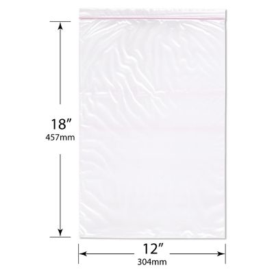 Plymor 12" x 18" (Pack of 100), 2 Mil Anti-Static Zipper Reclosable Plastic Bags Image 1