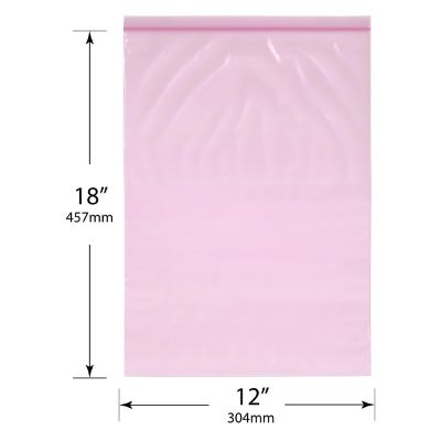 Plymor 12" x 18" (Pack of 100), 4 Mil Heavy Duty Anti-Static Zipper Reclosable Plastic Bags Image 1