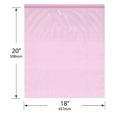 Plymor 18" x 20" (Pack of 50), 4 Mil Heavy Duty Anti-Static Zipper Reclosable Plastic Bags Image 1